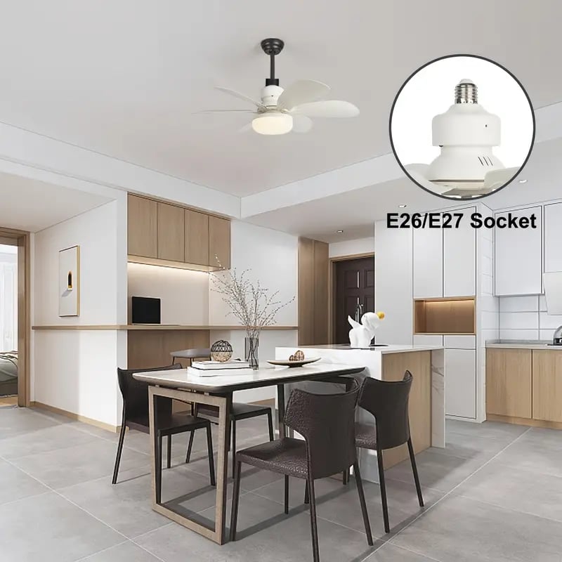 🏆 LETZTER TAG – 49 % RABATT! 🔥40W LED-Deckenventilator mit Licht – 52 cm (20,5“), extrem leise, inkl. Fernbedienung 🎯E27-Fassung + KOSTENLOSER B22-Adapter 🔌Ideal für Schlafzimmer 😴, Küche 👩‍🍳 & Werkstatt 🛠️