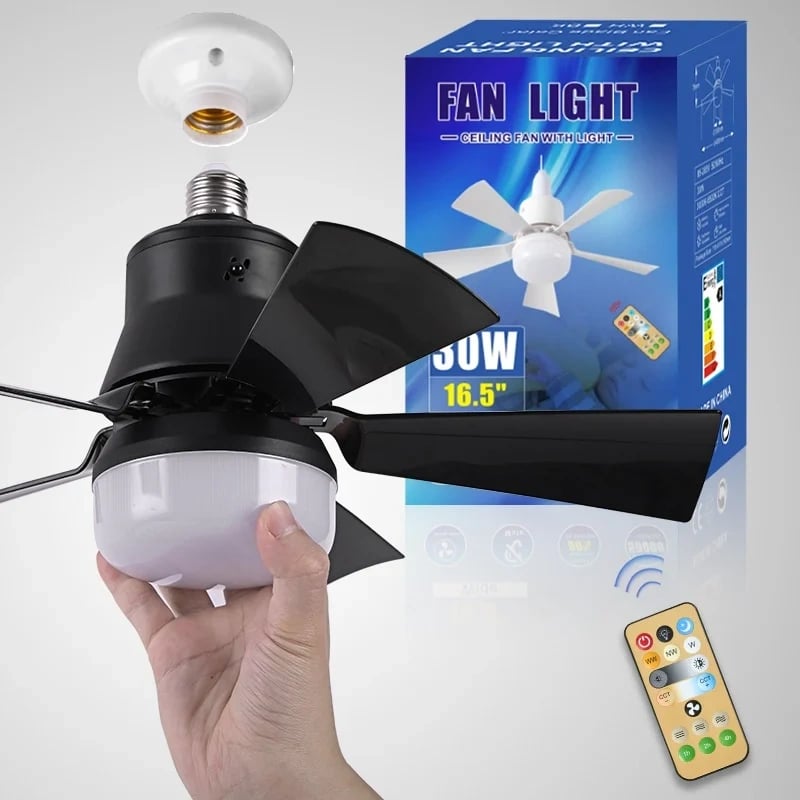 🏆 LETZTER TAG – 49 % RABATT! 🔥40W LED-Deckenventilator mit Licht – 52 cm (20,5“), extrem leise, inkl. Fernbedienung 🎯E27-Fassung + KOSTENLOSER B22-Adapter 🔌Ideal für Schlafzimmer 😴, Küche 👩‍🍳 & Werkstatt 🛠️