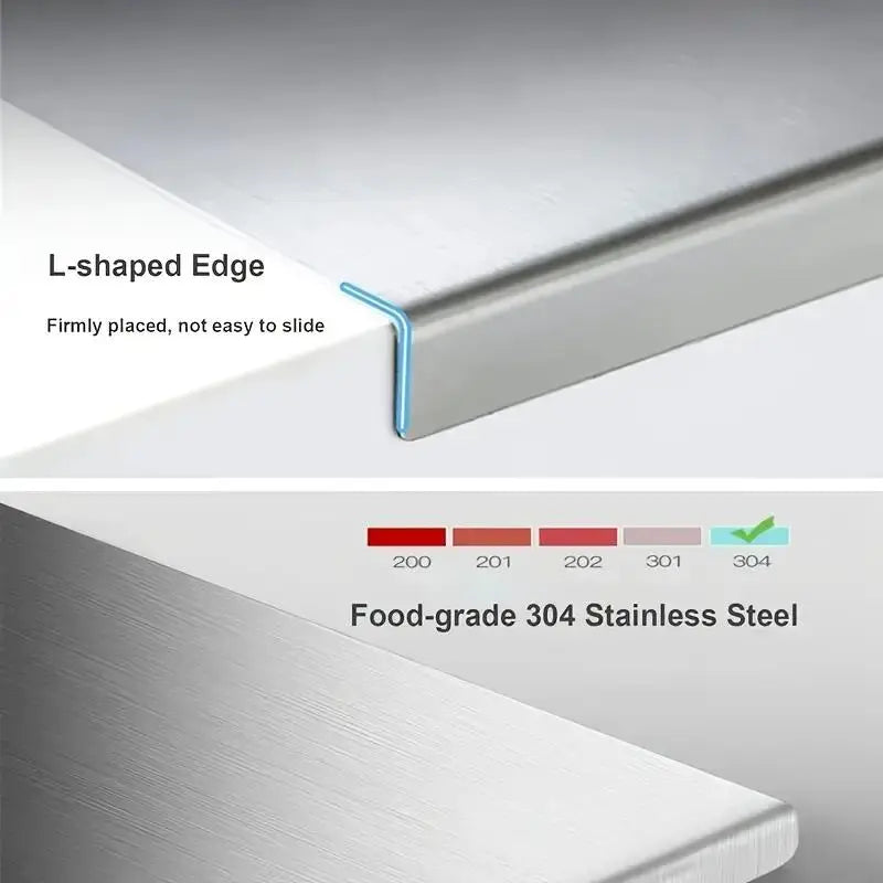 Stainless Steel Double-Sided Cutting Board 304 Non-Stick Kitchenware
