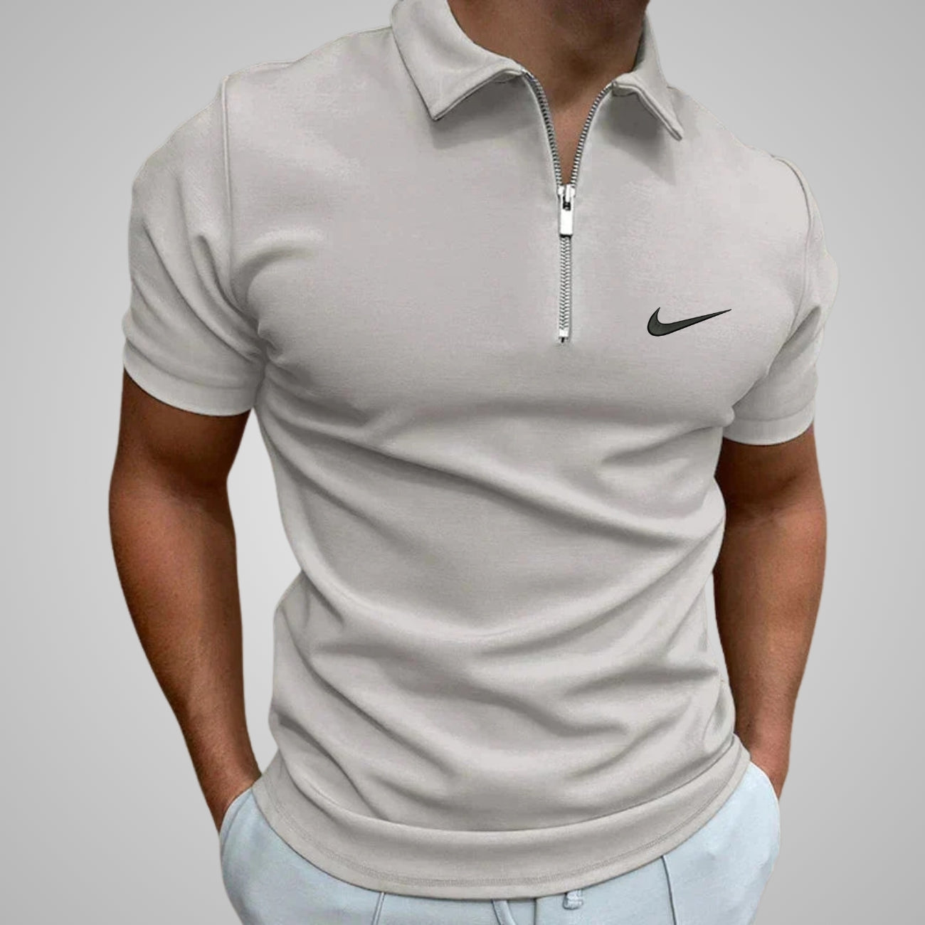 Casual Zip-Neck Polo