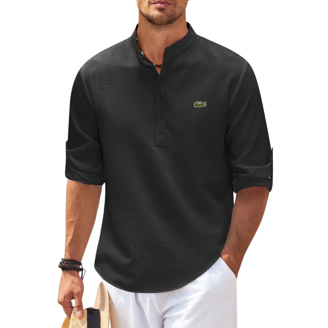 Henley Roll Sleeve Shirt - CLEARANCE SALE