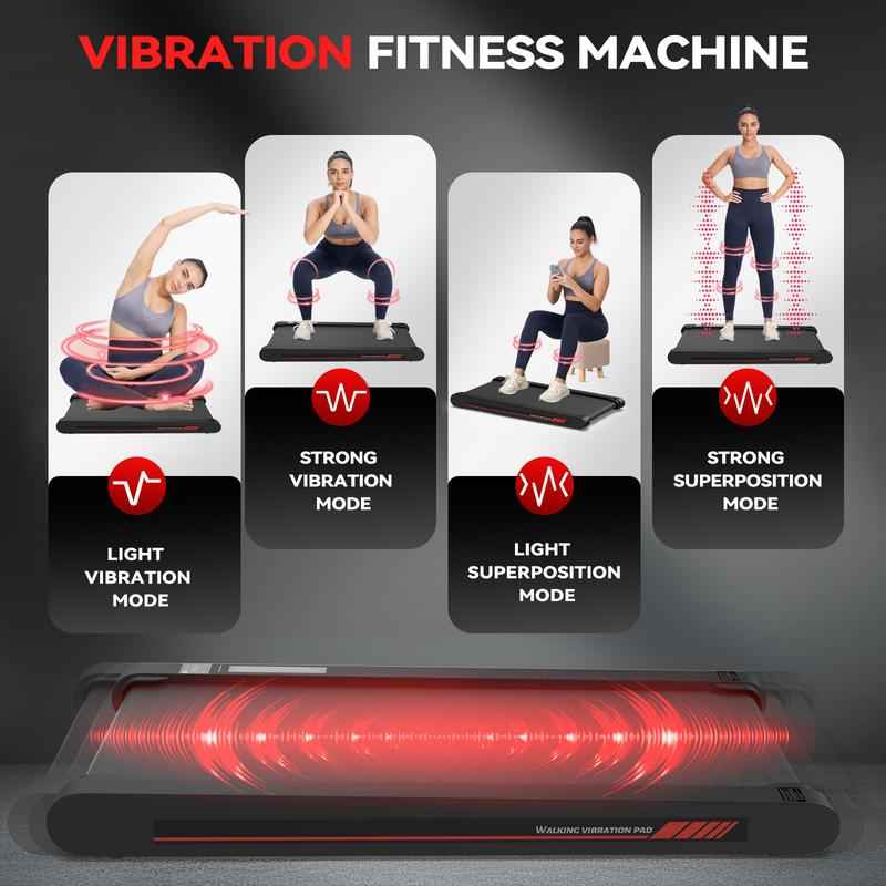 {Final Day of Sale!}Walking Vibration Pad P1,Vibrating Plate, Remote Control & APP, Lightweight Under Desk Treadmills For Home & Office,Servo Motor Technology, 3 in 1 Portable Walking Pad Treadmill, 22 Lbs Fitness Equipment