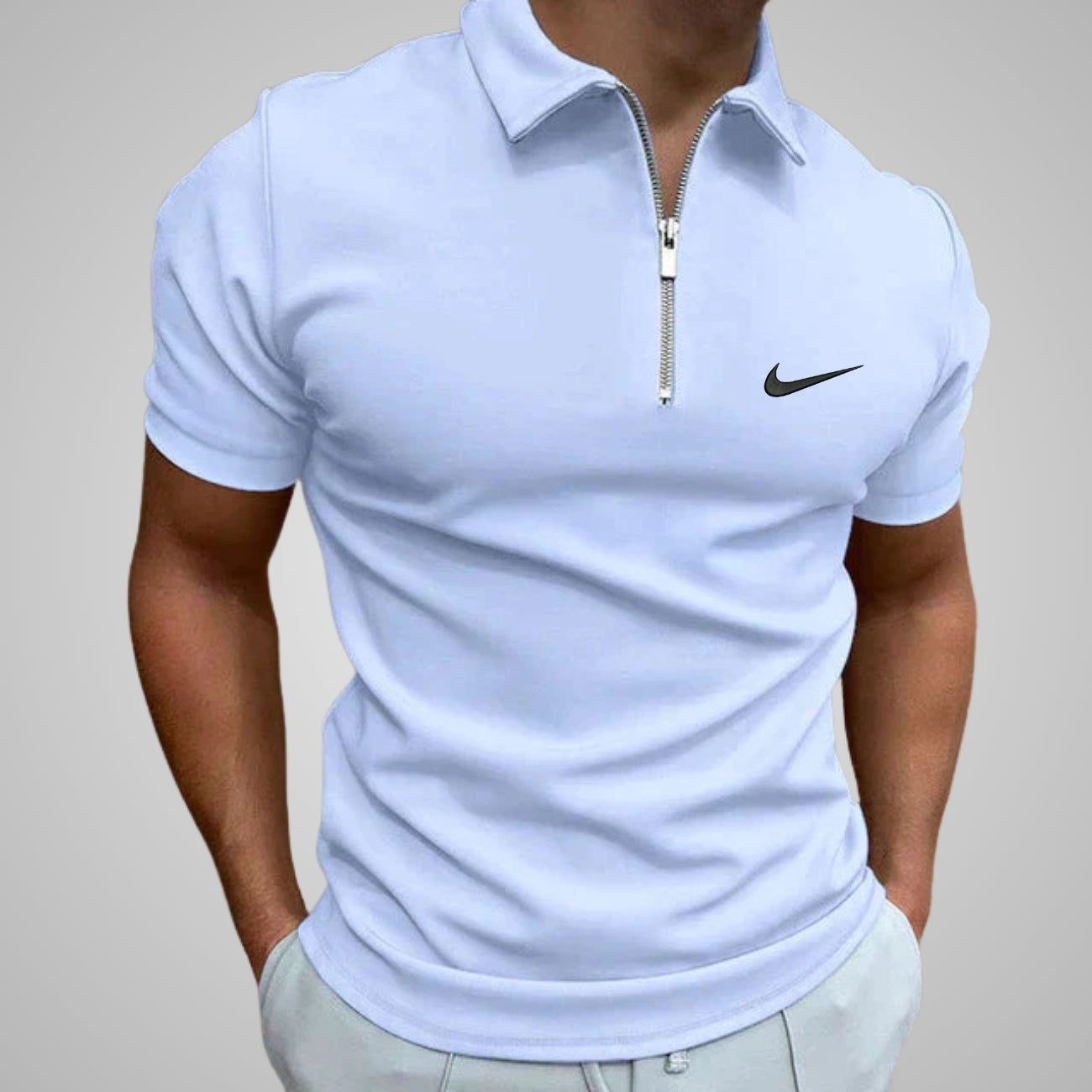 Casual Zip-Neck Polo