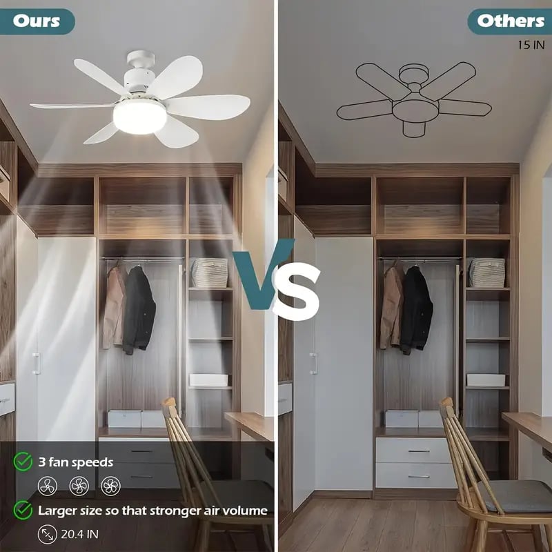 🏆 LETZTER TAG – 49 % RABATT! 🔥40W LED-Deckenventilator mit Licht – 52 cm (20,5“), extrem leise, inkl. Fernbedienung 🎯E27-Fassung + KOSTENLOSER B22-Adapter 🔌Ideal für Schlafzimmer 😴, Küche 👩‍🍳 & Werkstatt 🛠️