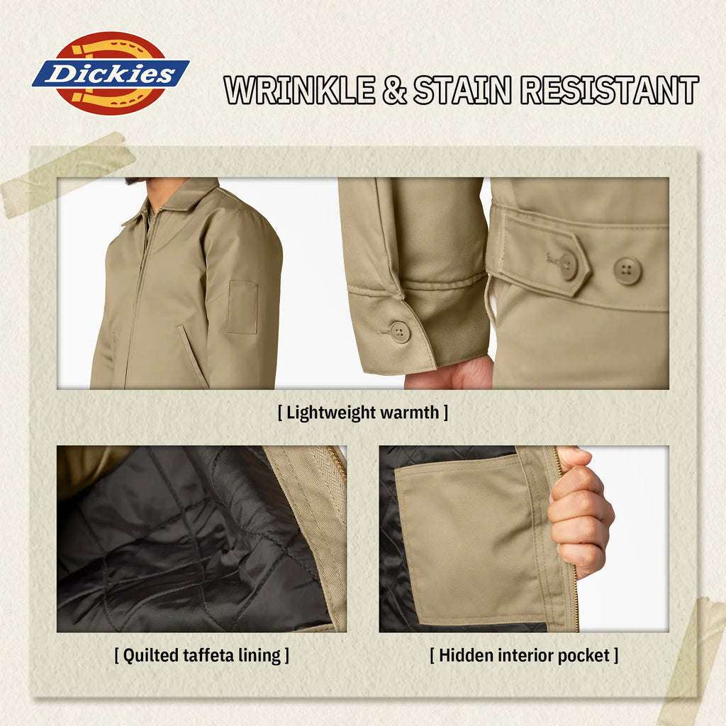 Dickies Insulated Eisenhower Jacket for Men - Lightweight Warmth