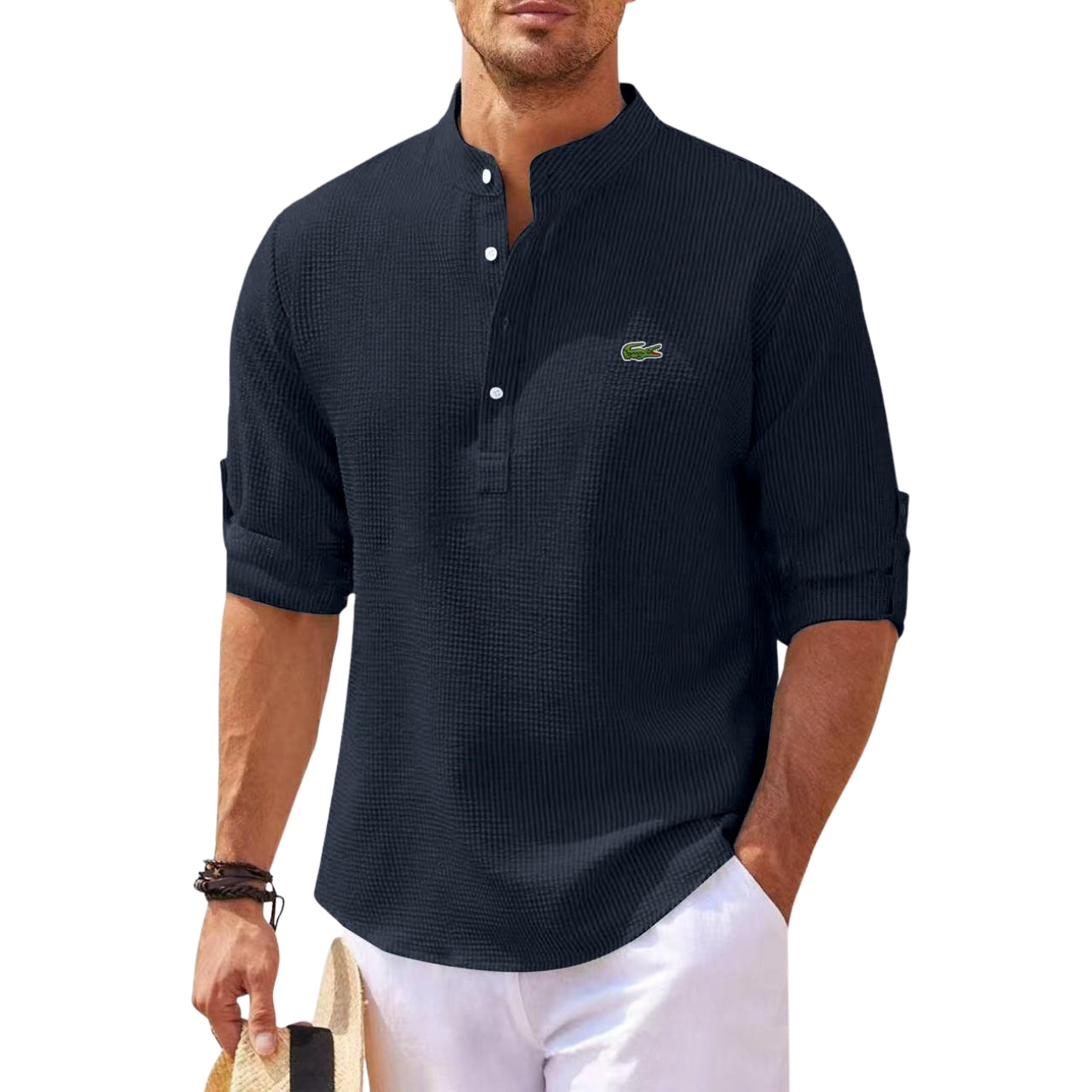 Henley Roll Sleeve Shirt - CLEARANCE SALE