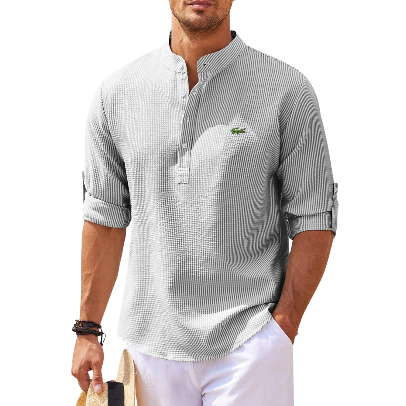 Henley Roll Sleeve Shirt - CLEARANCE SALE