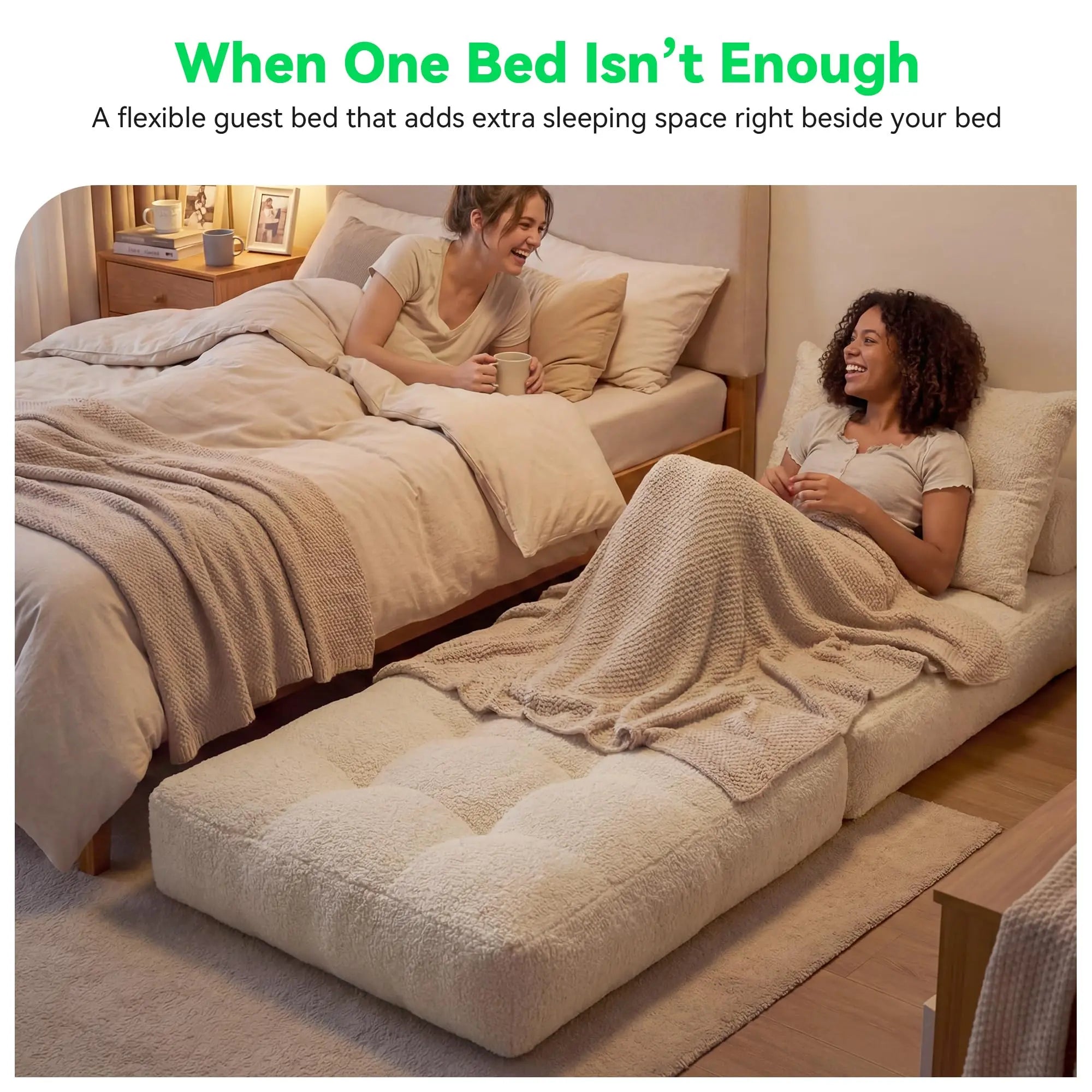 Folding Sofa Bed, 3-in-1 Convertible Recliner Bed