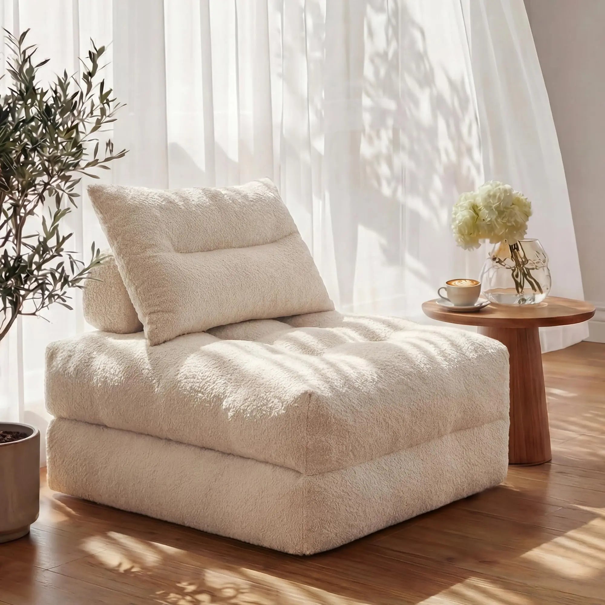 Folding Sofa Bed, 3-in-1 Convertible Recliner Bed