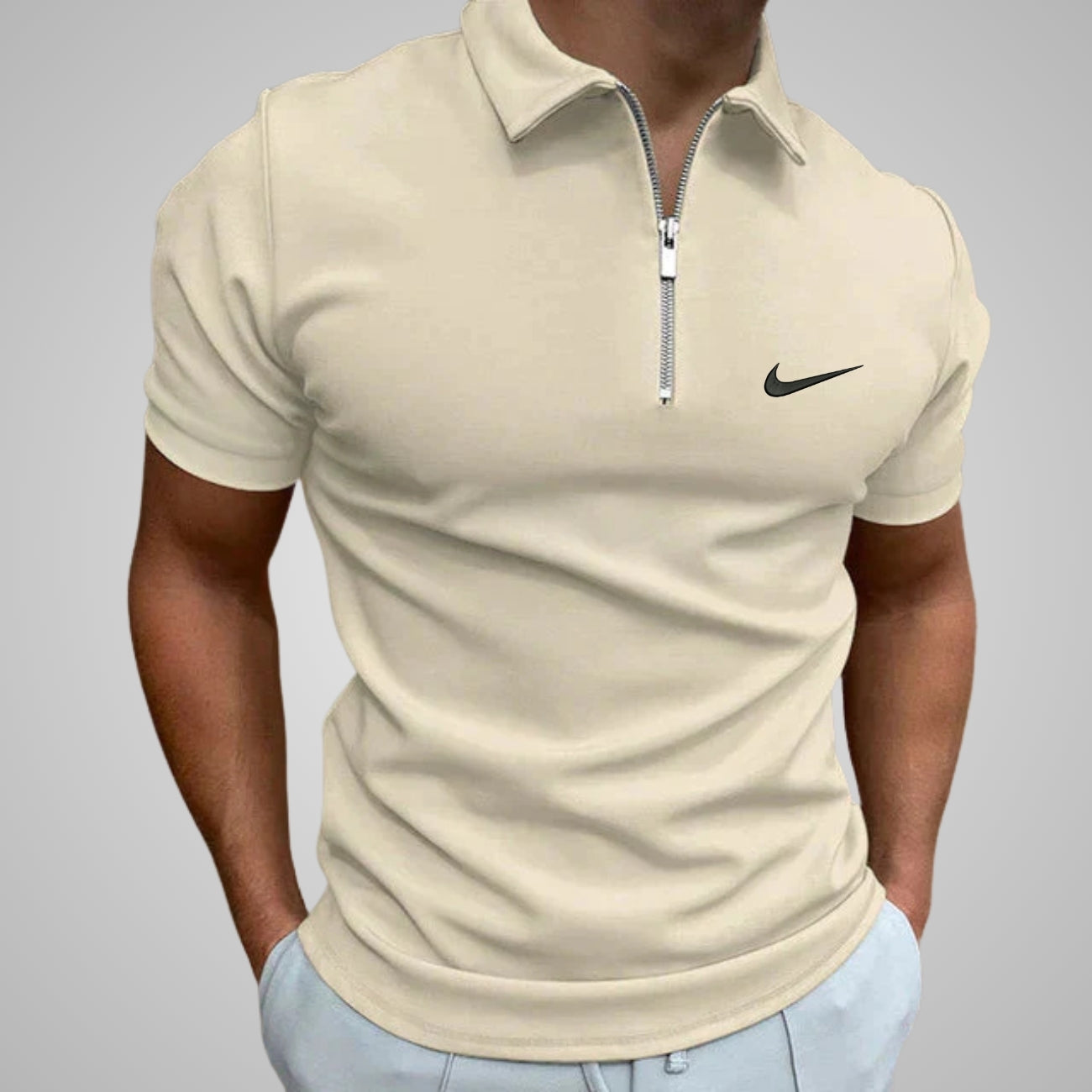 Casual Zip-Neck Polo