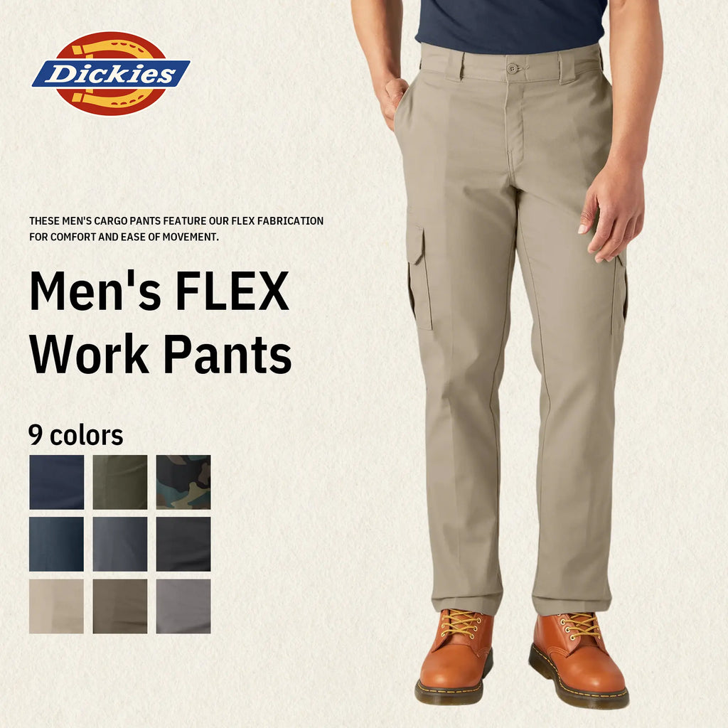 Dickies  Men's FLEX Regular Fit Cargo Pants, Comfortable & Flexible, Straight Leg Versatile, Expandable Cargo Pockets