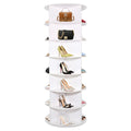 FWTI 7 Tier Rotating Shoe Rack Tower - Space Saving Organizer