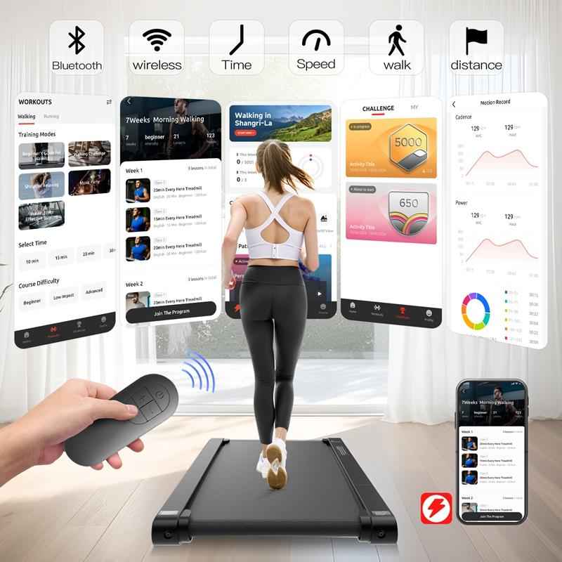 {Final Day of Sale!}Walking Vibration Pad P1,Vibrating Plate, Remote Control & APP, Lightweight Under Desk Treadmills For Home & Office,Servo Motor Technology, 3 in 1 Portable Walking Pad Treadmill, 22 Lbs Fitness Equipment