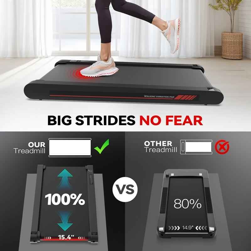 {Final Day of Sale!}Walking Vibration Pad P1,Vibrating Plate, Remote Control & APP, Lightweight Under Desk Treadmills For Home & Office,Servo Motor Technology, 3 in 1 Portable Walking Pad Treadmill, 22 Lbs Fitness Equipment