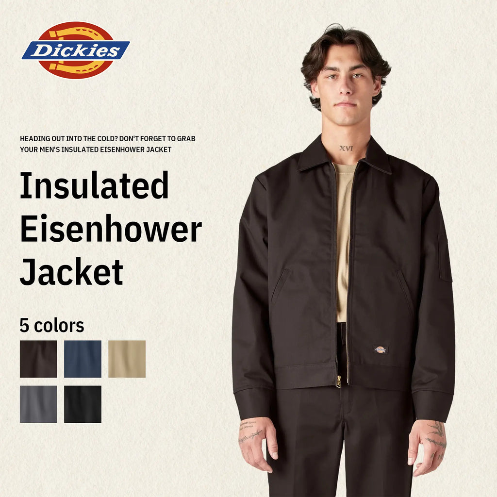 Dickies Insulated Eisenhower Jacket for Men - Lightweight Warmth