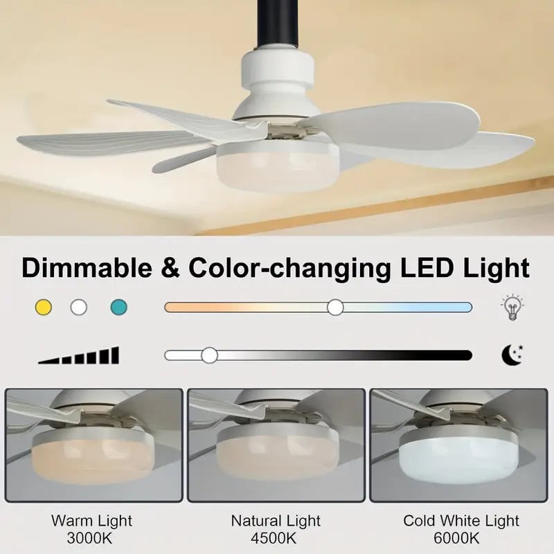 🏆 LETZTER TAG – 49 % RABATT! 🔥40W LED-Deckenventilator mit Licht – 52 cm (20,5“), extrem leise, inkl. Fernbedienung 🎯E27-Fassung + KOSTENLOSER B22-Adapter 🔌Ideal für Schlafzimmer 😴, Küche 👩‍🍳 & Werkstatt 🛠️