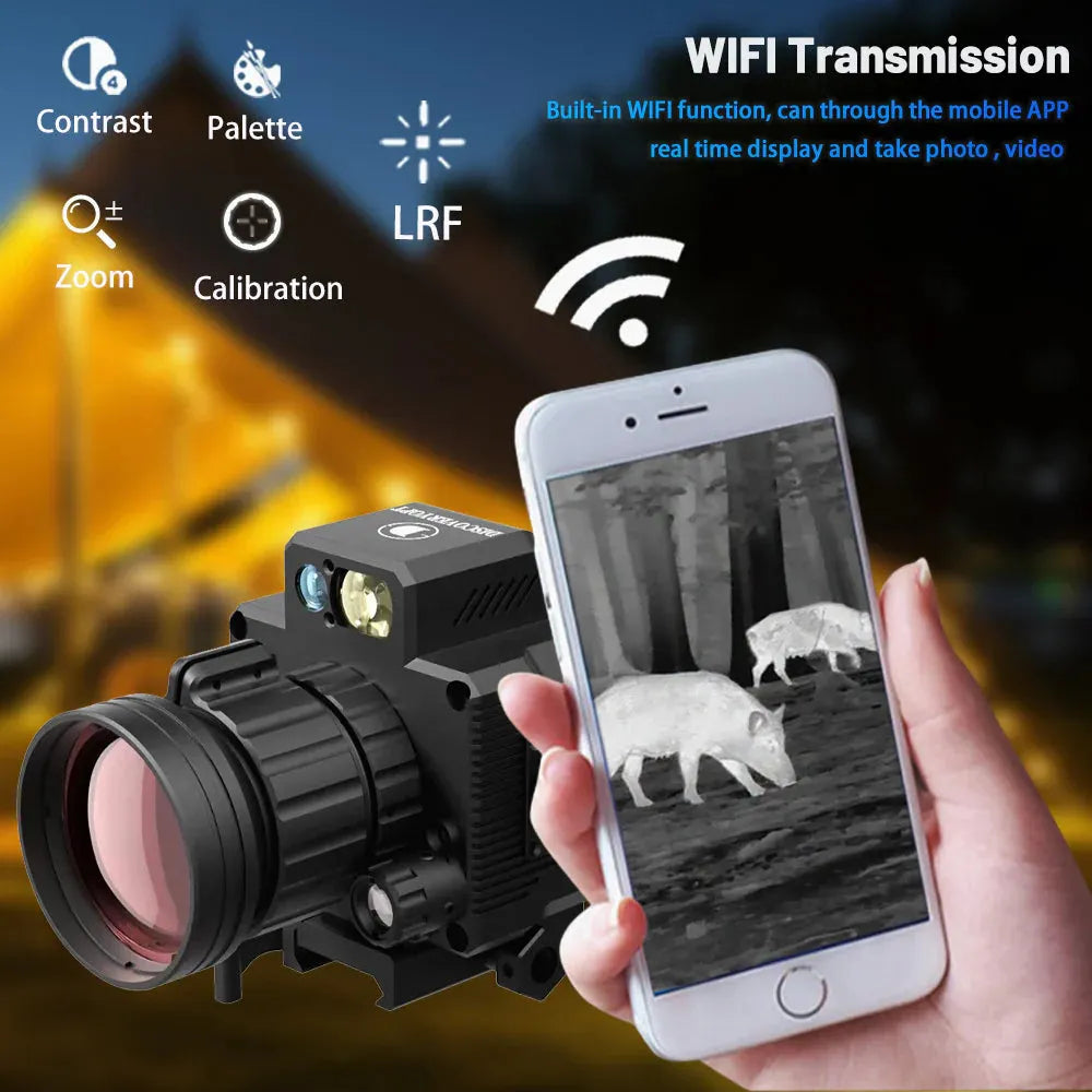 Monocular Tactical Reticle Thermal Imaging 4 Pseudo-Color 640X512 Infrared WIFI Shockproof Hunting Clip-on Thermal