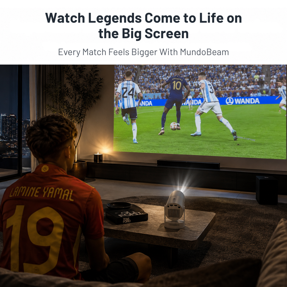 MundoBeam Portable Big Screen Projector