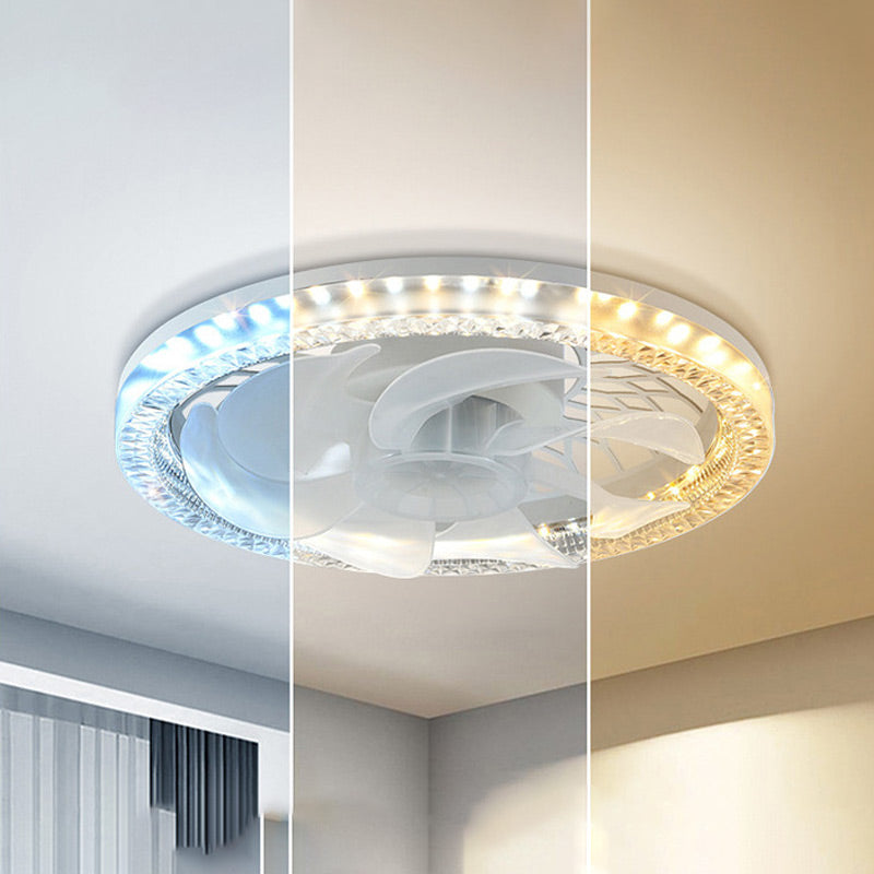 Silent Adjustable Bedroom Fan Light