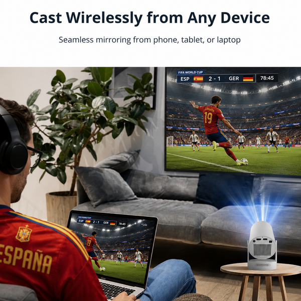 MundoBeam Portable Big Screen Projector