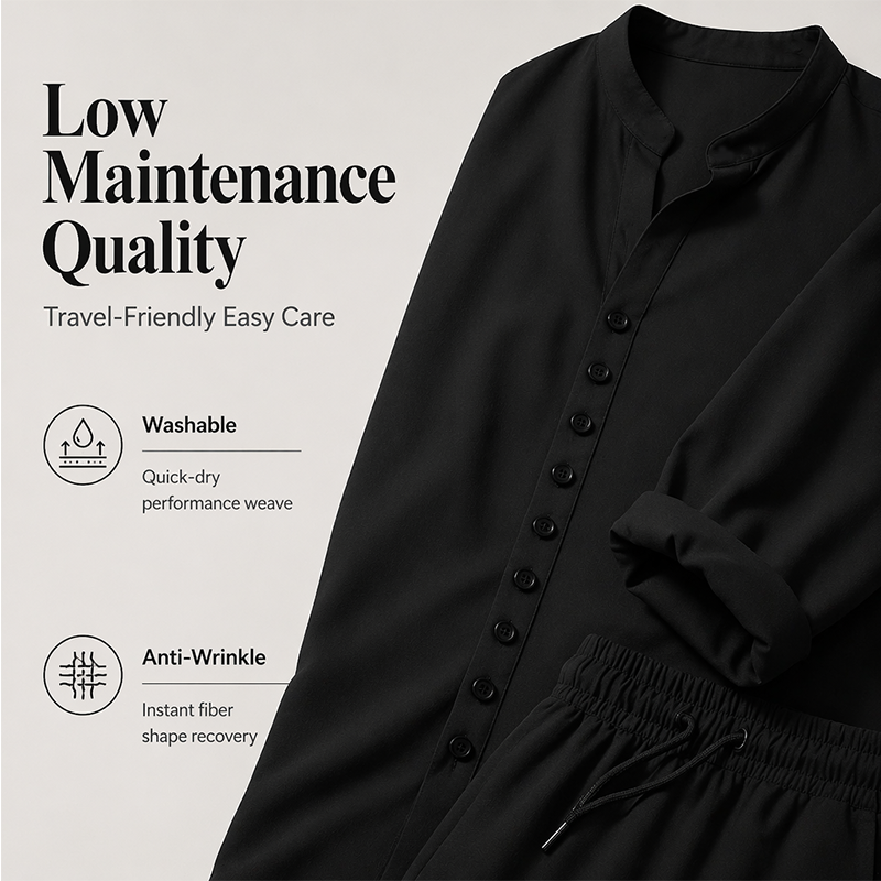 🎁2026 New Arrivals 50% OFF💥Men's Minimalist Casual Shirt and Pants Set – Breathable Blend & Stylish Button Detail ☀️