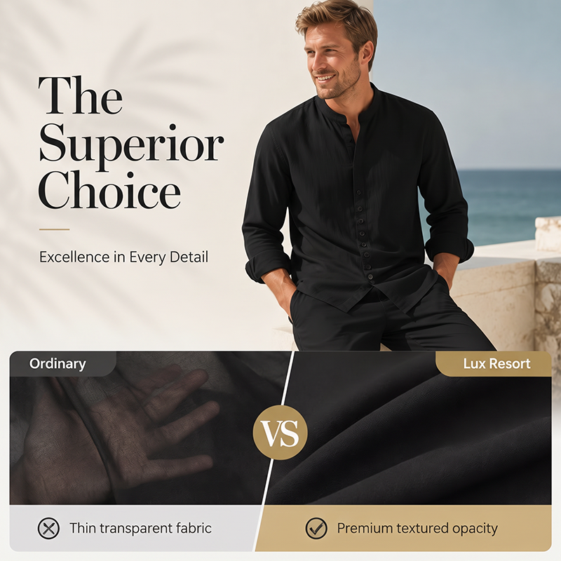 🎁2026 New Arrivals 50% OFF💥Men's Minimalist Casual Shirt and Pants Set – Breathable Blend & Stylish Button Detail ☀️